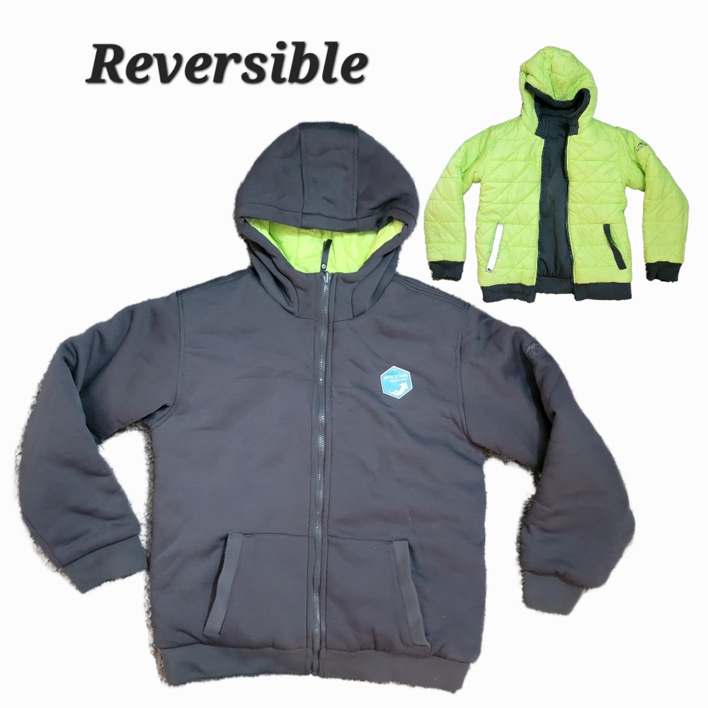 PacificTrail LG Boys Reversible snow/puffer jacket Gray Green